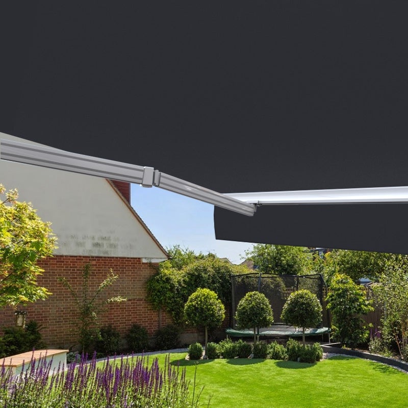 Store banne manuel 2,5 x 2 m Monobloc pour terrasse - Gris anthracite - 2