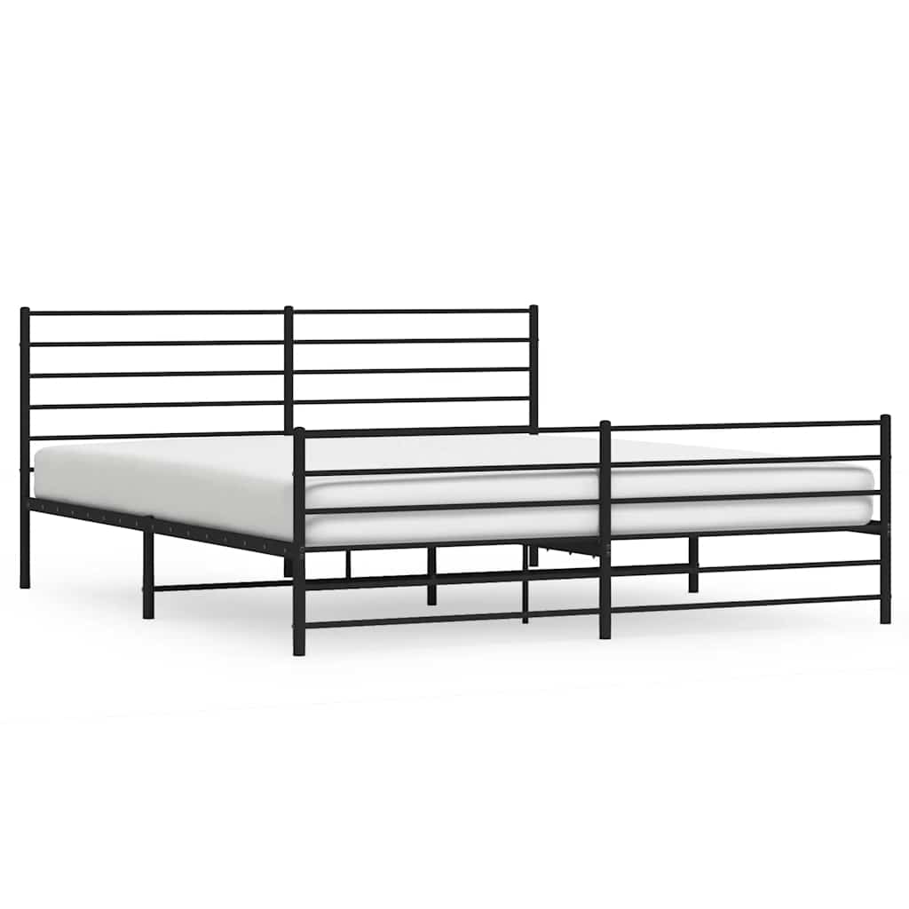 Łóżko Metalowe Czarne Rama Łóżka Ze Stelażem Do Sypialni Pokoju 183x213