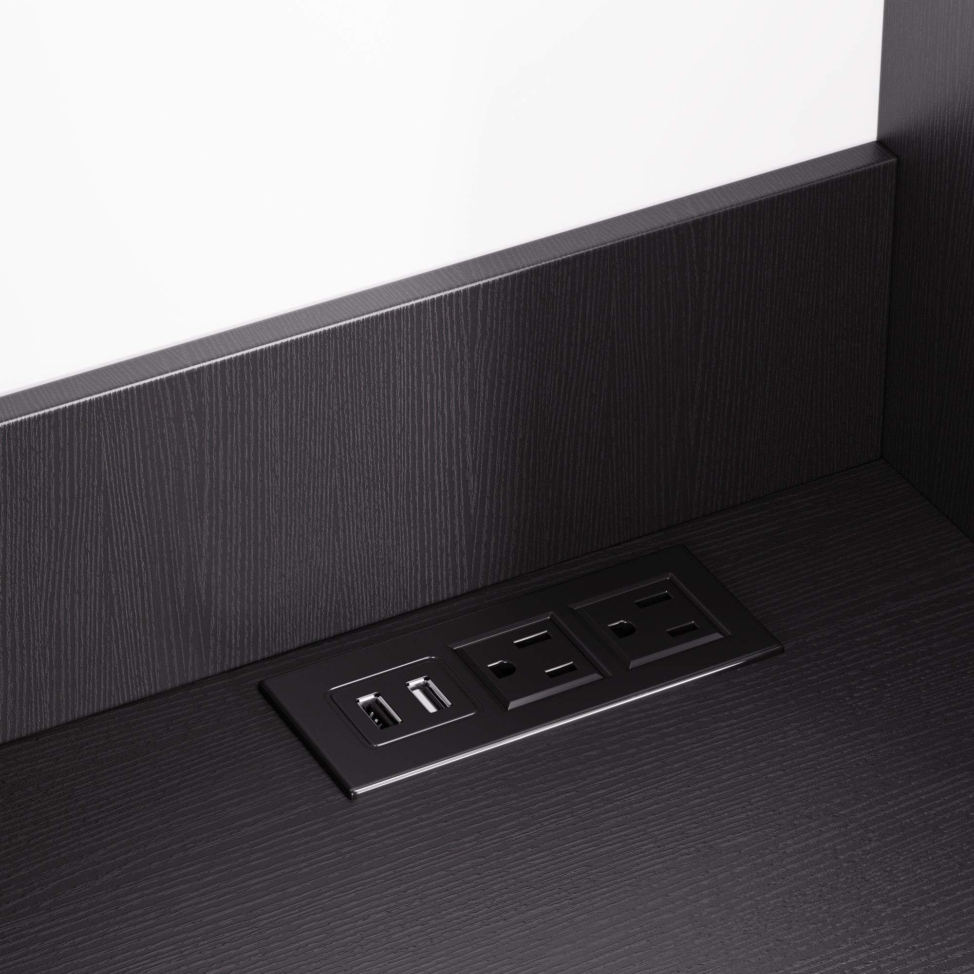 Buffet De Cuisine Noir Buffet Haut avec 3 Tiroirs et 6 Portes - 5