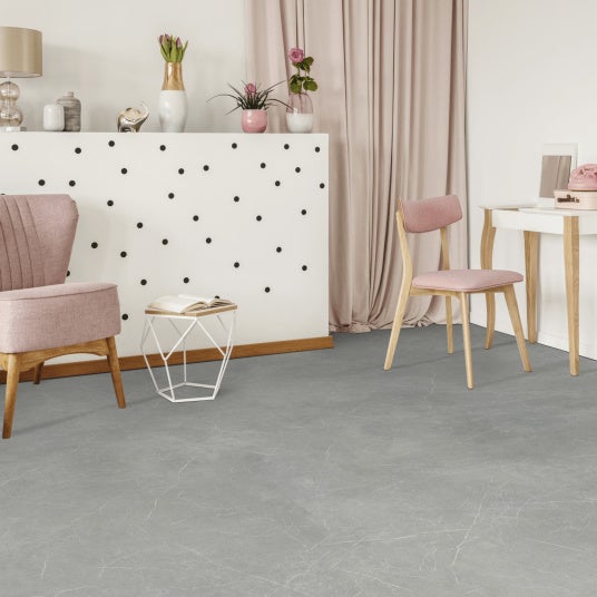 Sol PVC Textile - Aspect marbre gris - Rouleau de 2m x 8m - 4