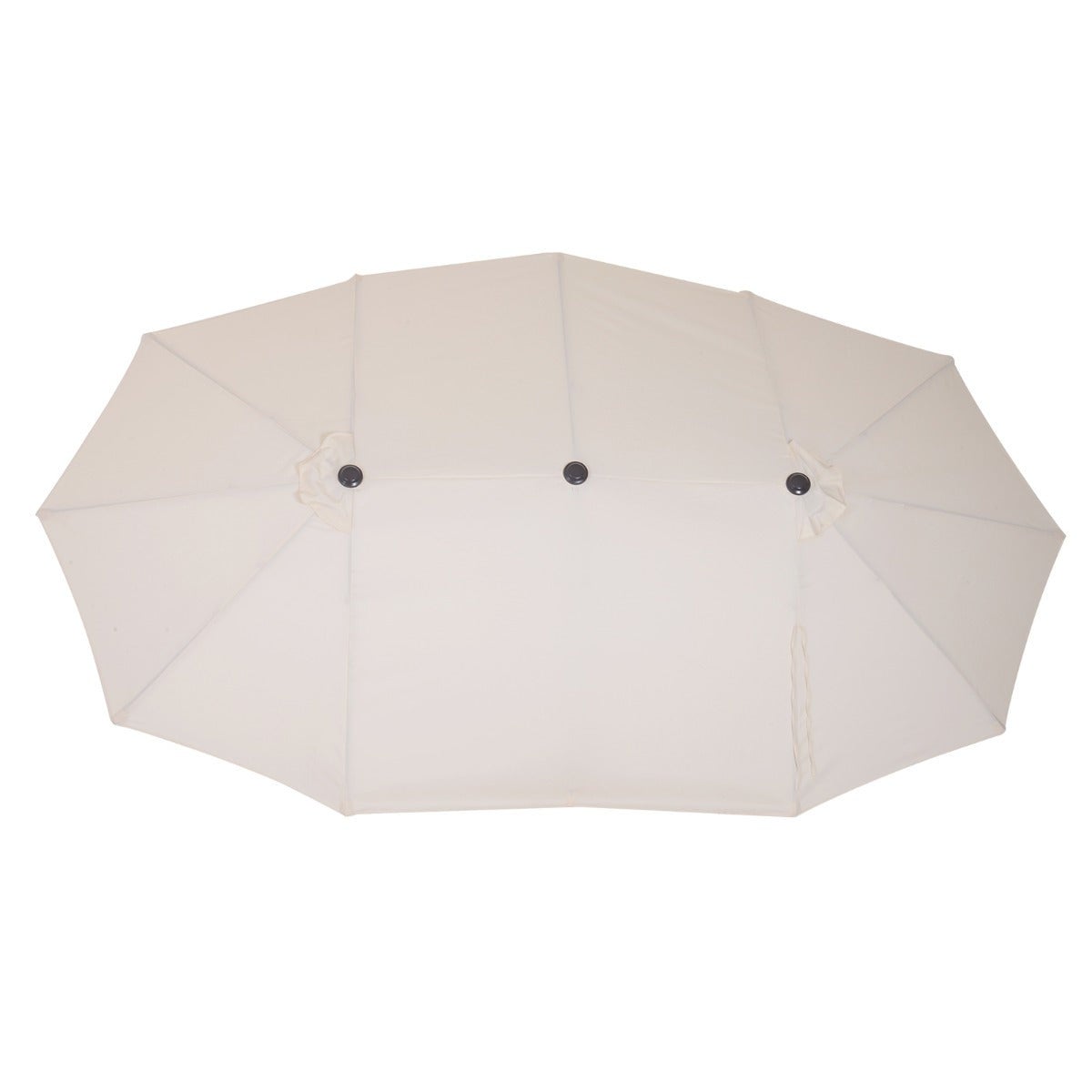 Ombrellone doppio da giardino in alluminio 460x270xH240 cm Alu Twin Beige - 9