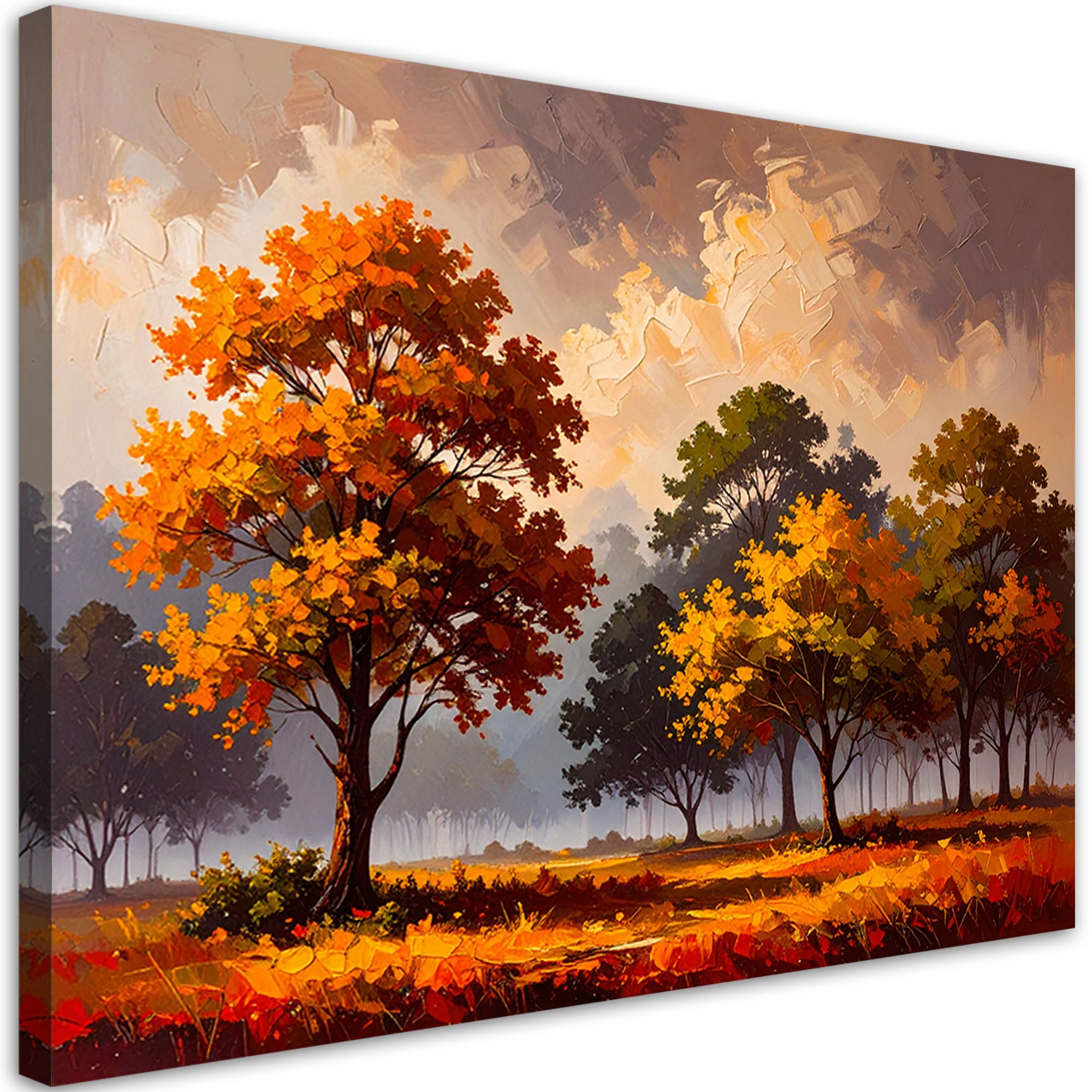 Obraz do salonu sypialni jesienny las drzewa krajObraz 60x40