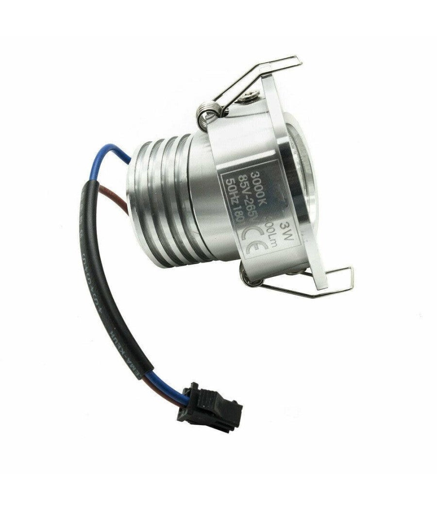 Trade Shop - Faretto 1 Led Cob Incasso 3 Watt 270lm Orientabile Luce Calda Fredda Naturale - Argento-bianco Caldo - - 4