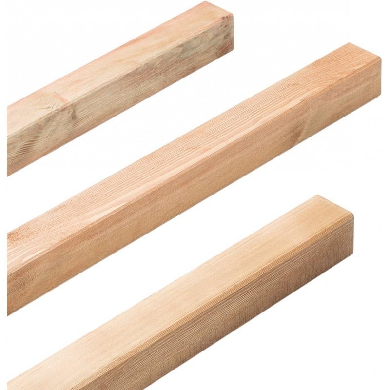 Tuteur carré en bois 300 x 7 x 7 cm | Tuteurs en pin sans pointe | Poteaux pour clôtures, pergolas, jardins et plantes - 3