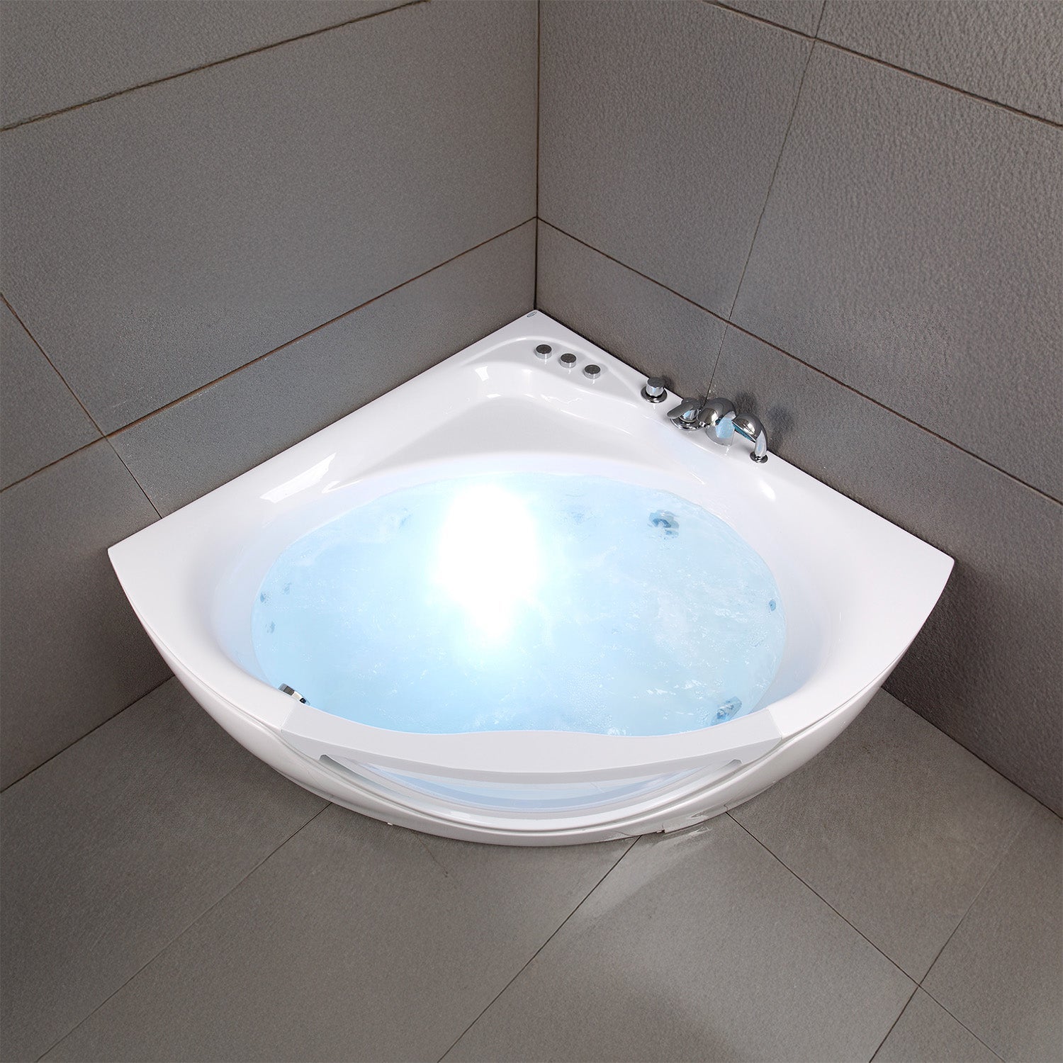 Baignoire Balnéo Tasmanie white Jets 135 x135 x54 cm, by SPALINA - 8