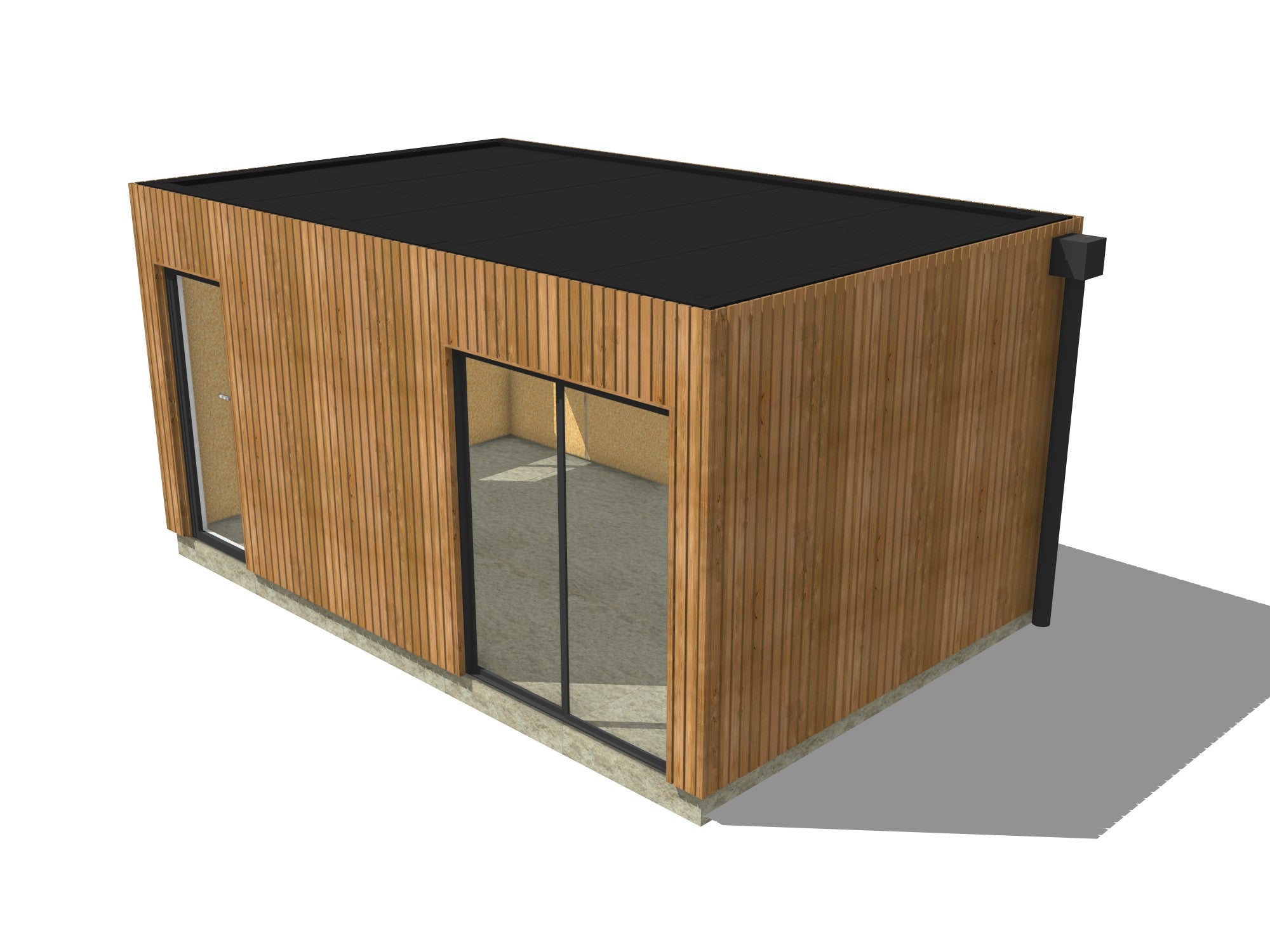 Extension bois traité autoclave en bois 5,5 x 3,5 x 2,7 m - 2