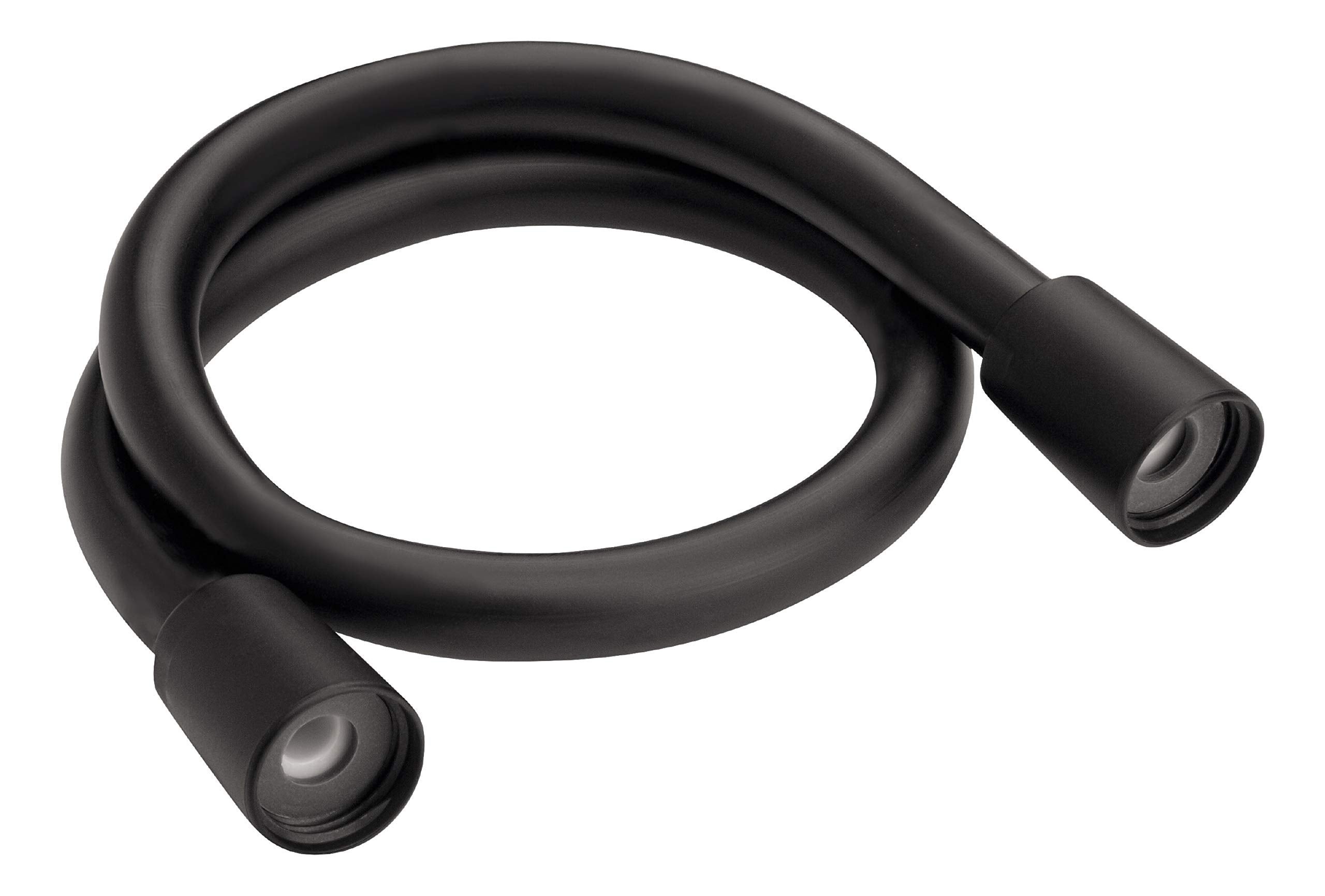 Tubo Doccia Flessibile 1,5 M Nero – Antitorsione, Universale, In PVC Con Raccordi In Ottone, Antiscoppio
