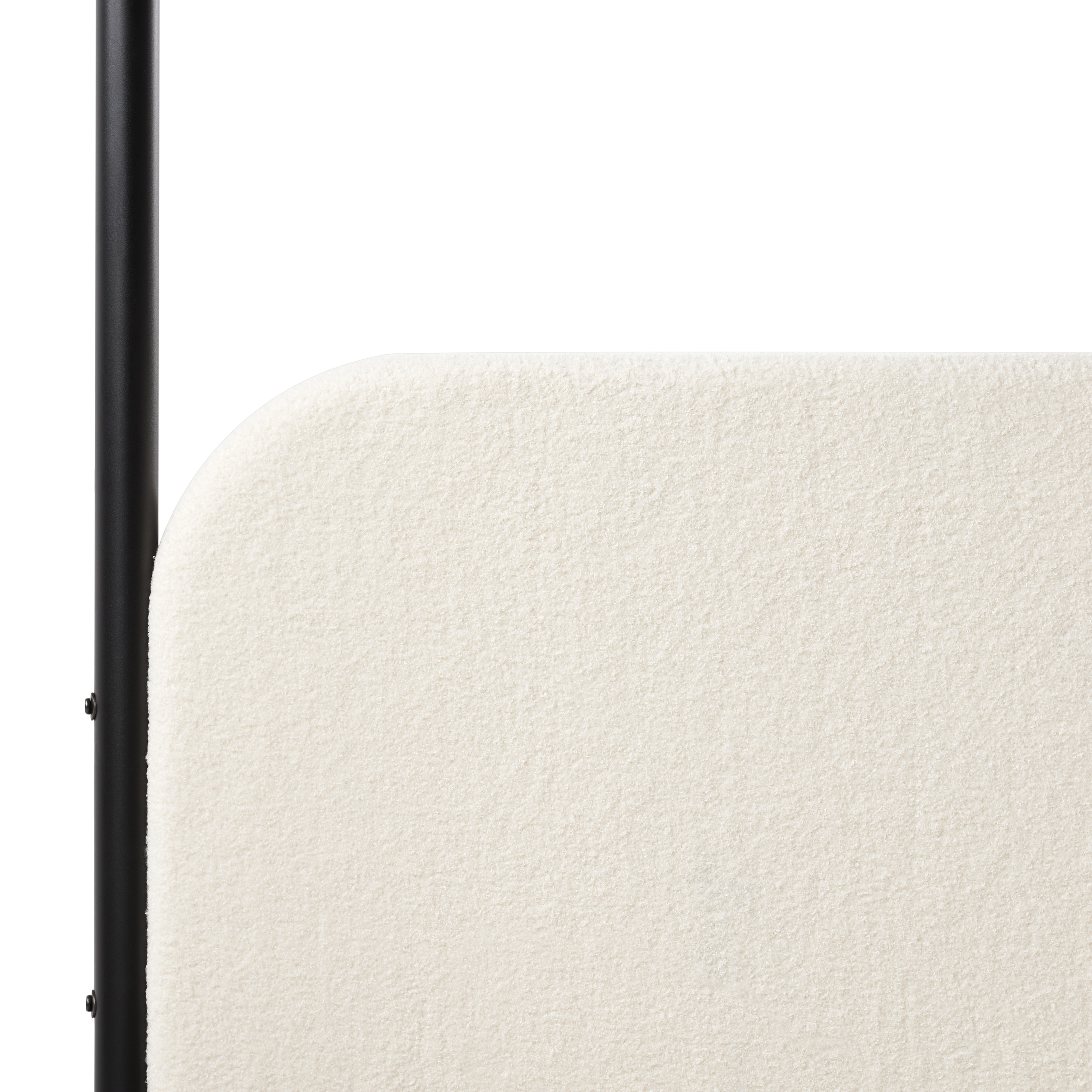 Cama com dossel Bouclé DANNEMOIS 180 x 200 cm Branco creme - 6