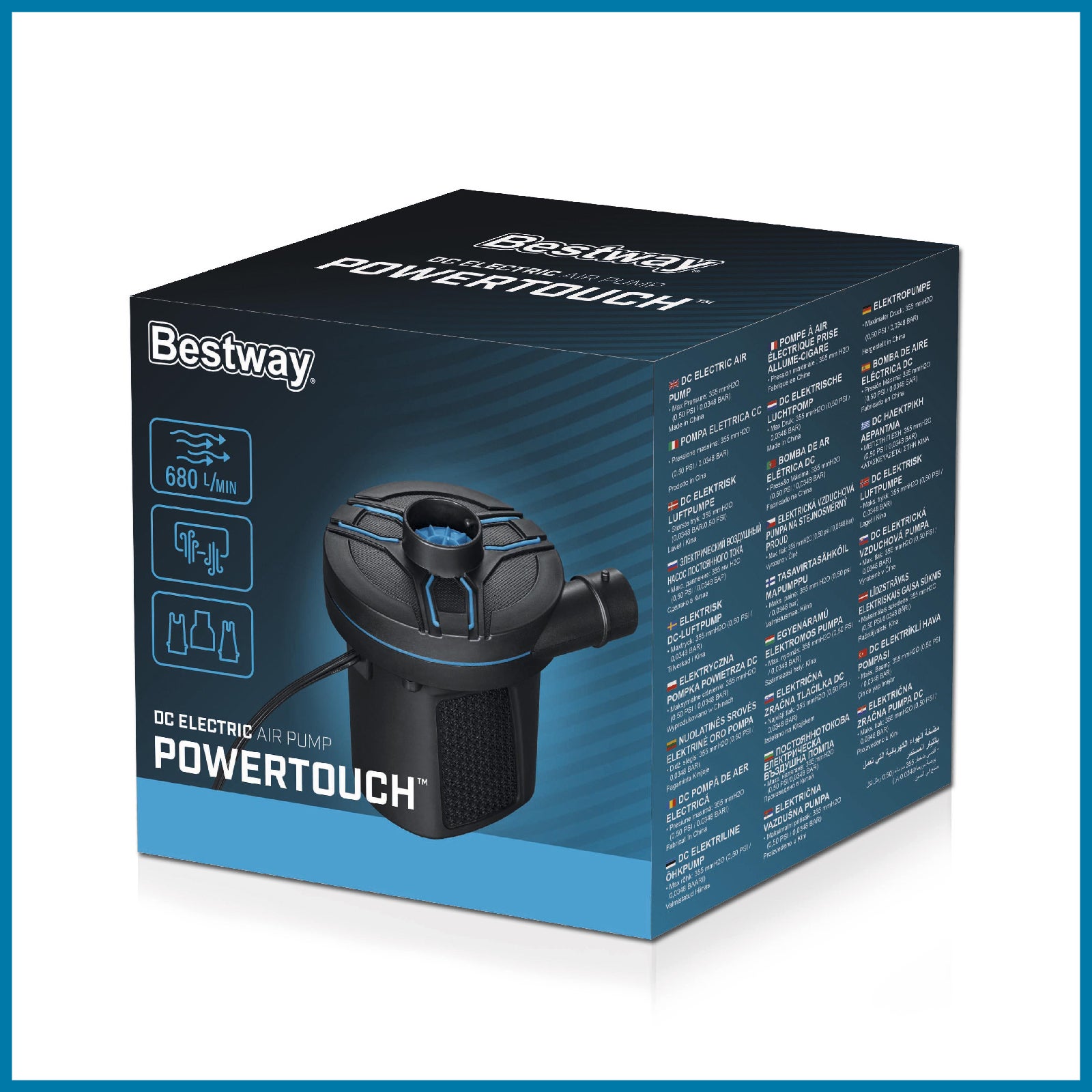Pompa Elektryczna do Napełniania Basenów, Kempingu, Łodzi i Materacy z Wysokim Przepływem Powietrza - Bestway - 6