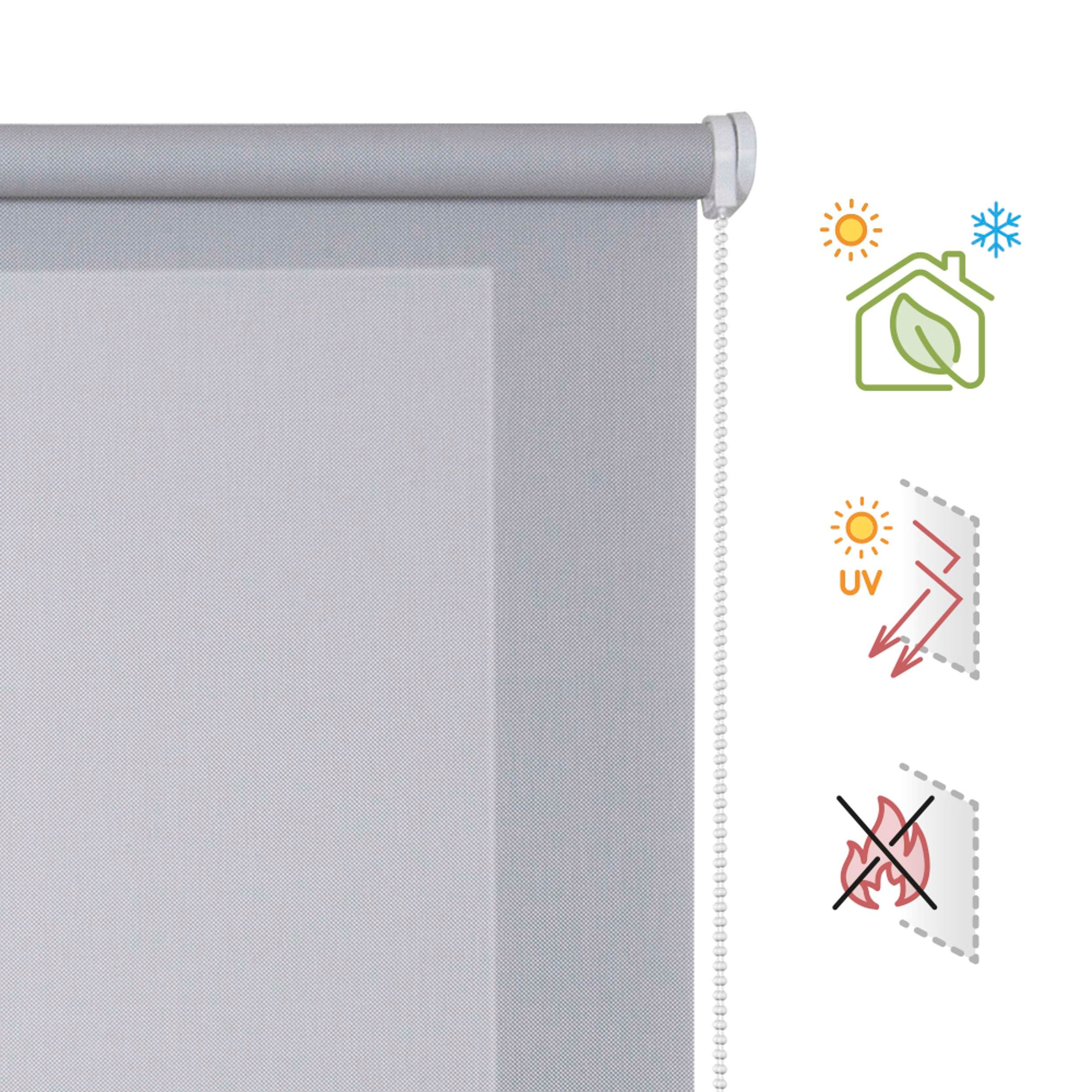 Estores Screen translucido y aislamiento térmico Estor estor enrollable con tejido técnico Gris, 160 x 250 cm - 4