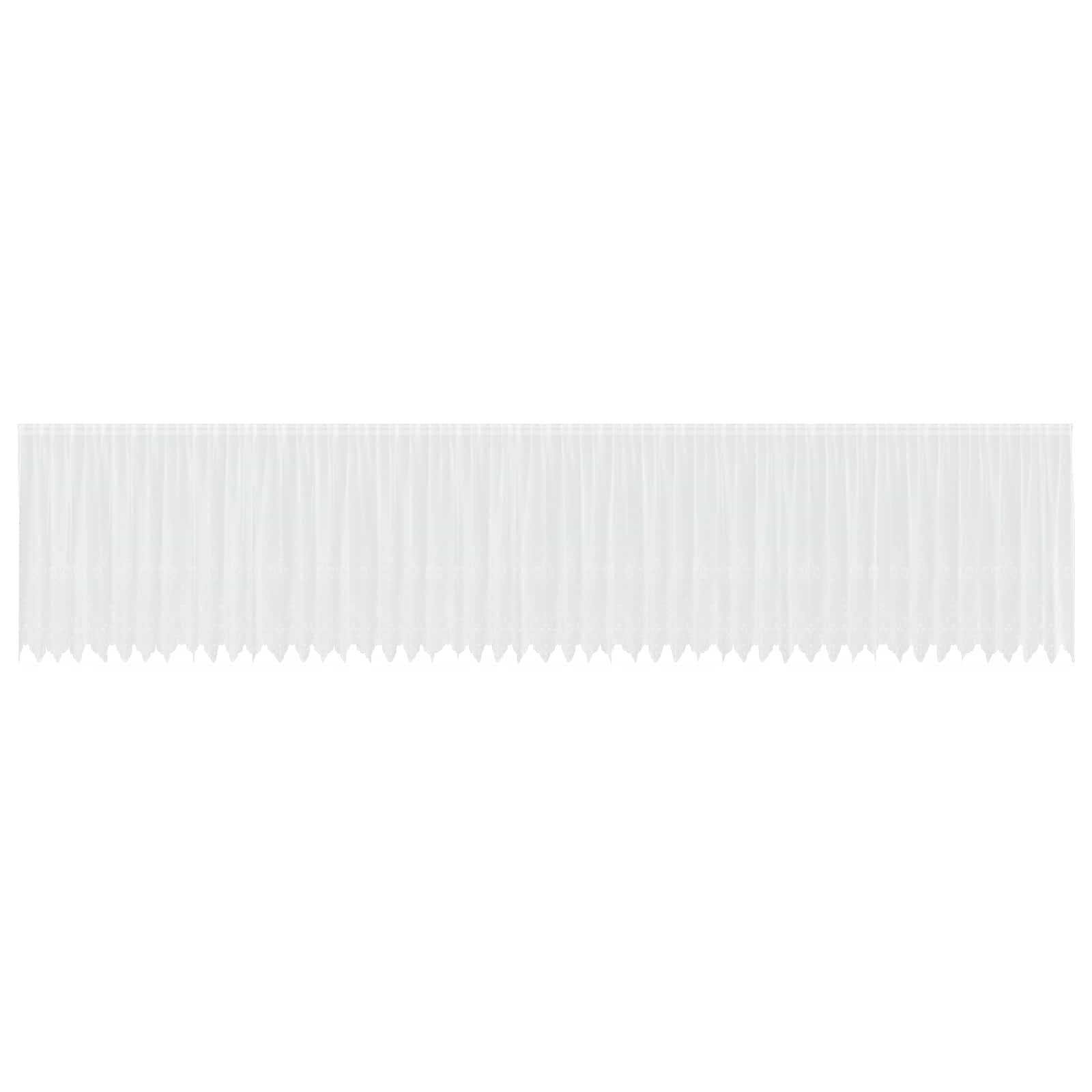 Firanka Koronkowa z zasłonami Biały 180 x 1200 cm Poliester vidaXL - 2