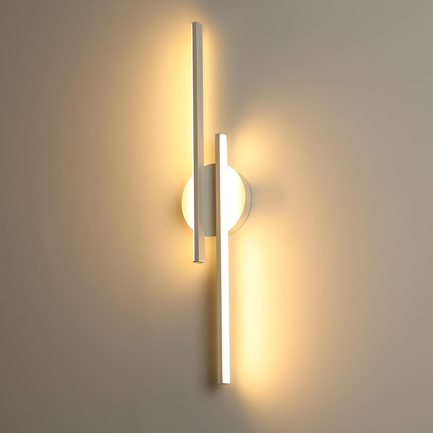 XXINLOOY Aplique Pared LED 24W 41cm – 3 Temperaturas De Color Para Salón, Dormitorio O Pasillo (Pack 2, Madera)