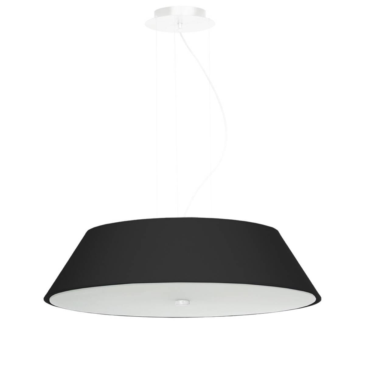 Lampa wisząca Vega czarna 5xE27x15W nowoczesna wym: 105 x 60 x 60 cm tkanina Sollux Lighting