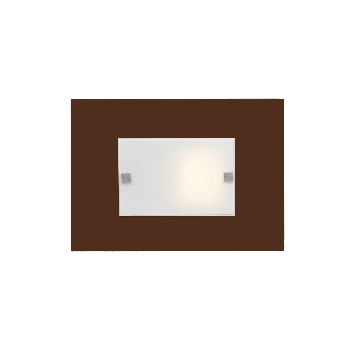 Lumicom | brook lámpara de pared, 1xe27, max 42w, metal/vaso, corten marrón, 35x20cm
