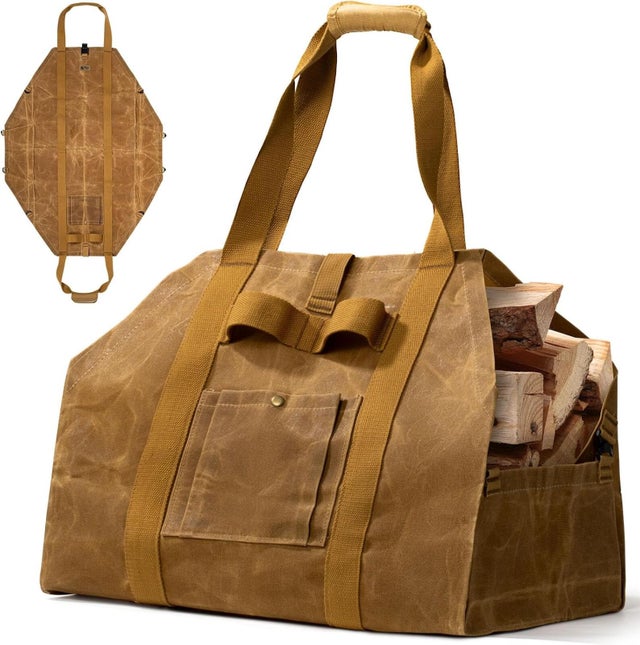 Les sacs de transport pour bois de chauffage facilitent le transport du bois de chauffage et des accessoires de poêle