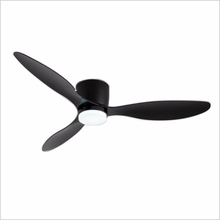 Taloya - Ventilatori da soffitto da 52 pollici con luci, telecomando, ventola silenziosa multifunzionale con temperatura a tre colori e luce regolabile con lame reversibili, colore nero
