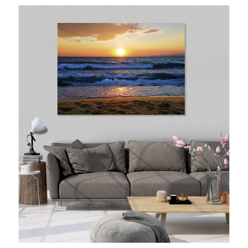 Tableau toile en kit SEA SUNSET 180 x 130 cm - Toile textile sans PVC, Made in France par Scenolia - 3