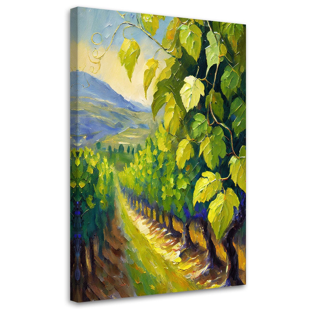 Obraz, Winnica Winogrona liście malowane 40x60
