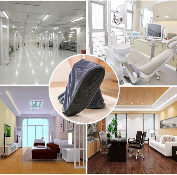 5 Paires Couvre-Chaussures Réutilisables Surchaussures Antidérapant lavables Élastique Pratique Anti-Poussière Lavable en Machine pour Ménage Protecti - 5