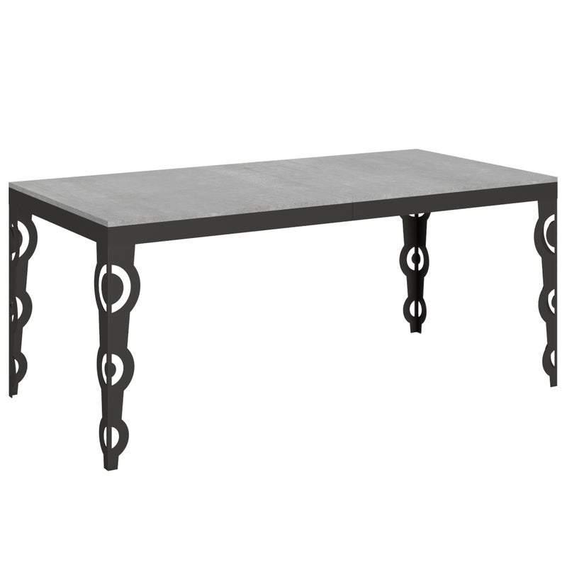 Stół rozkładany Karamay Evolution 90x180/440 cm, rama cementowa, antracyt