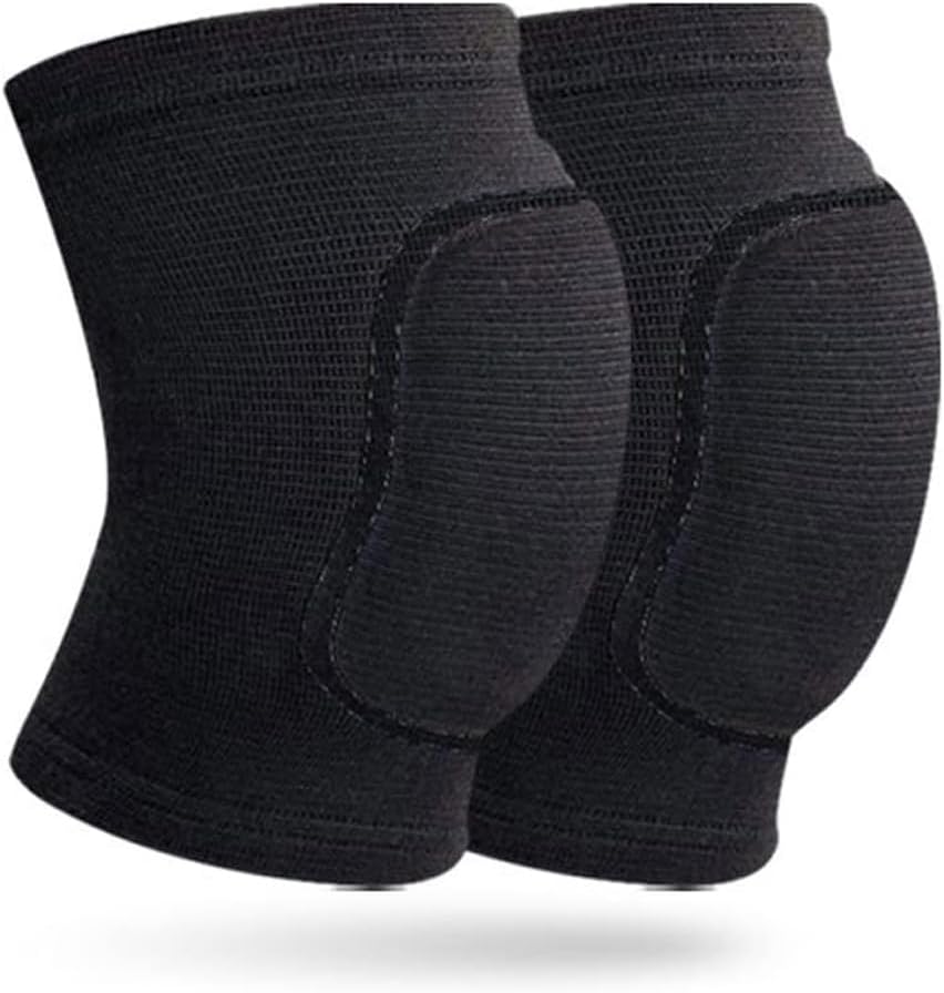 Genouillères Noires En éponge - 1 Paire - Idéales Pour Jardinage, Ménage, Travaux Au Sol - Protections Souples Et élastiques - 2
