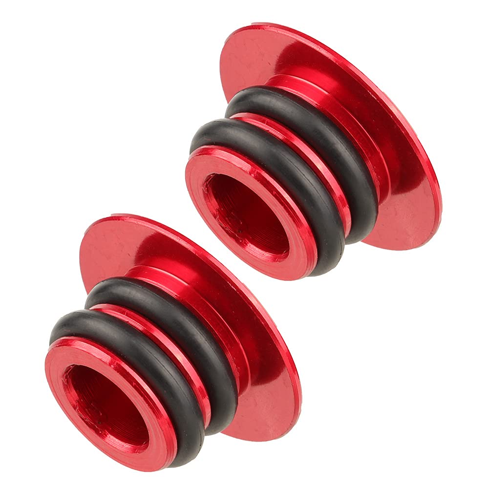 Tappi Terminali Manubrio Bici In Alluminio 6061-T6 – Leggeri E Anodizzati (Rosso) – Per Strada E MTB – Larghezza Regolabile