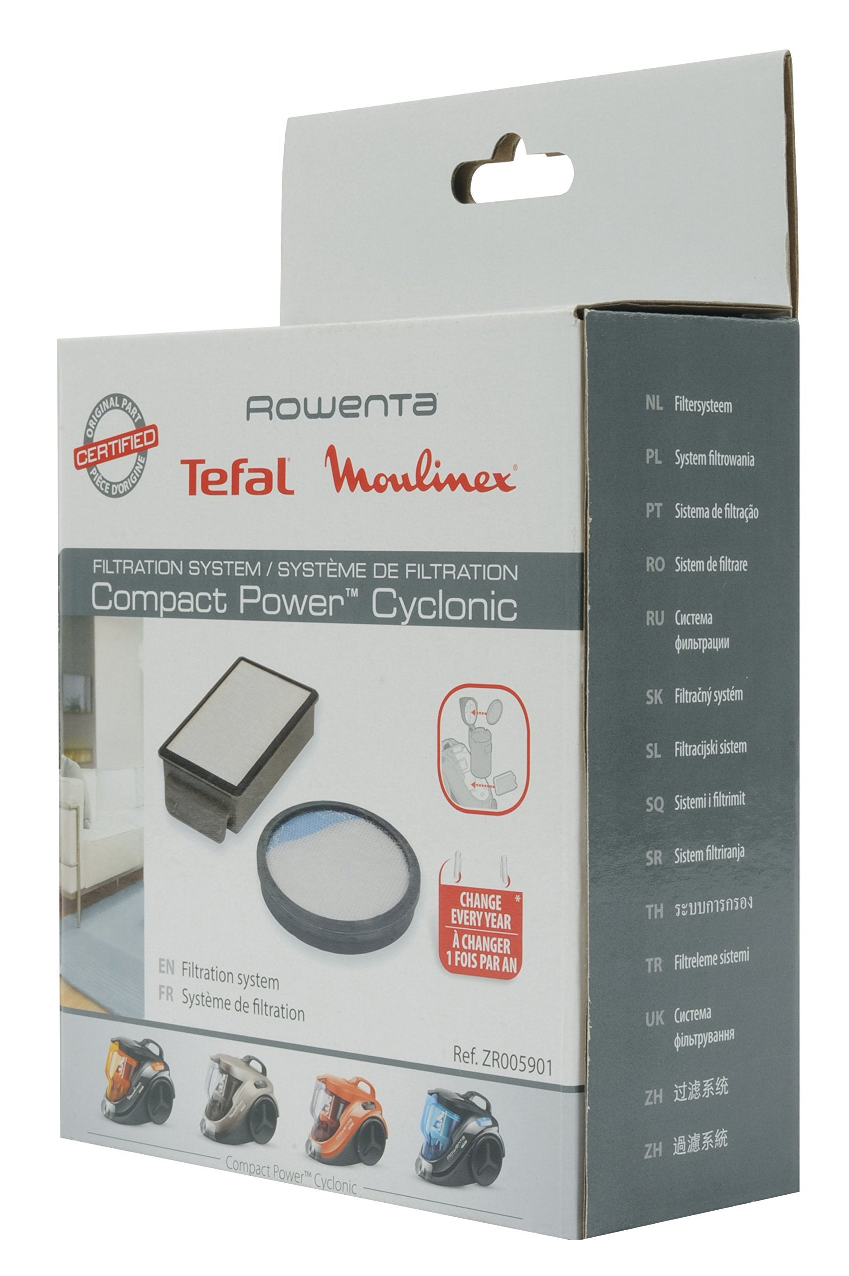 Kit filtration (Zr005901) Aspirateur Moulinex, Rowenta, Tefal - 8