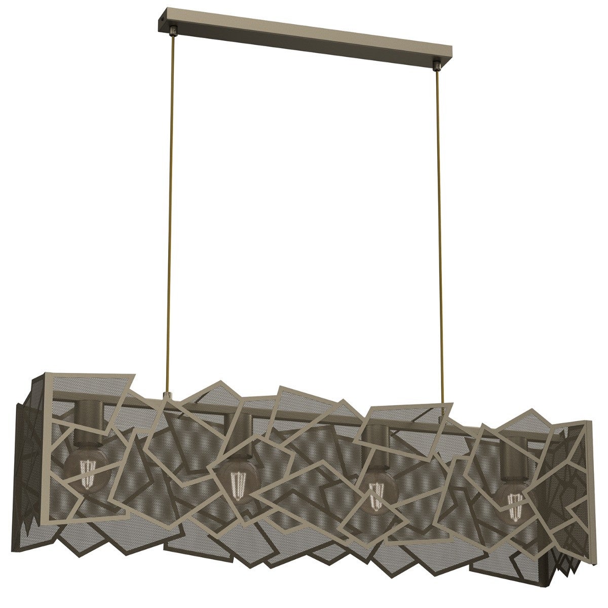 Lampa wisząca Camo tytanowe złoto 4xE27x15W wym: 110 x 90 x 20,5 cm metal Luminex