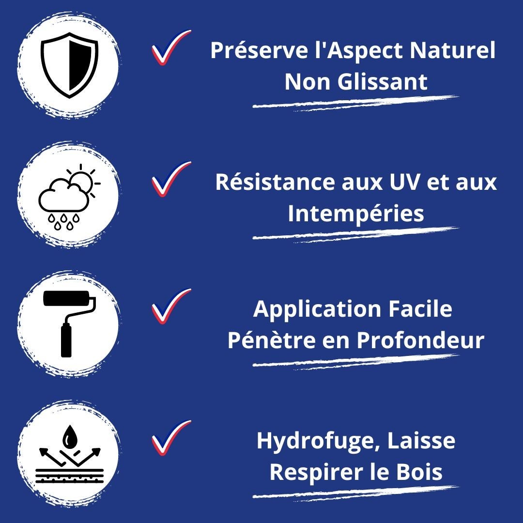 Huile Bois Exterieur - 5 L - Codeve Bois - Pour La Protection D'un Chalet, Abri, Garage, Hangar, Cabane En Bois. - 3