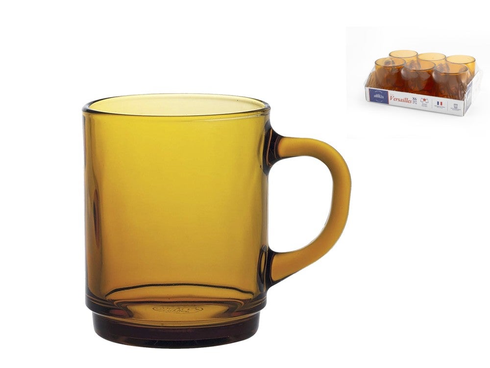 Crazystock Selected Paquete De 6 Tazas De Pasta De Vidrio Ámbar Cl 26 , Leroy Merlin
