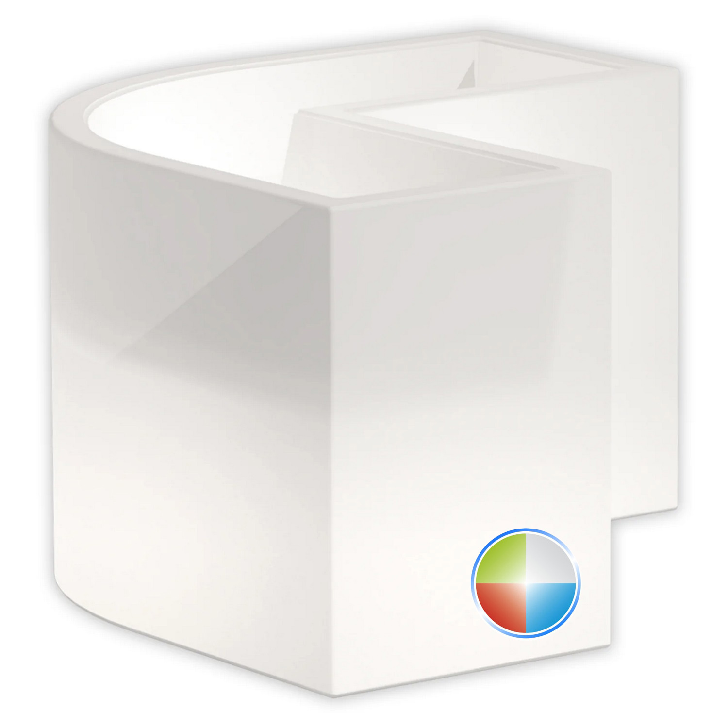 VASO Fioriera KOS Ovale PLASTICA RICILATA 80 Cm VARI COLORI Per Interno - Foto 6