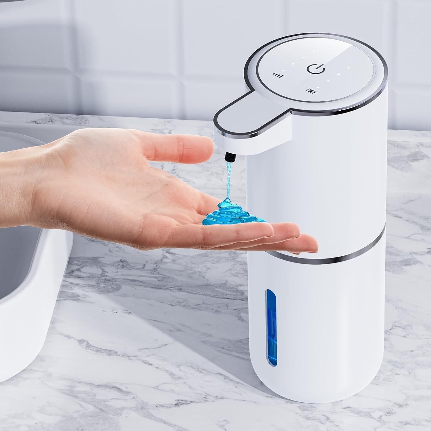Automatyczny dozownik do mydła - 380 ml - Elektryczny montaż ścienny - Bezdotykowy - Ładowany przez USB