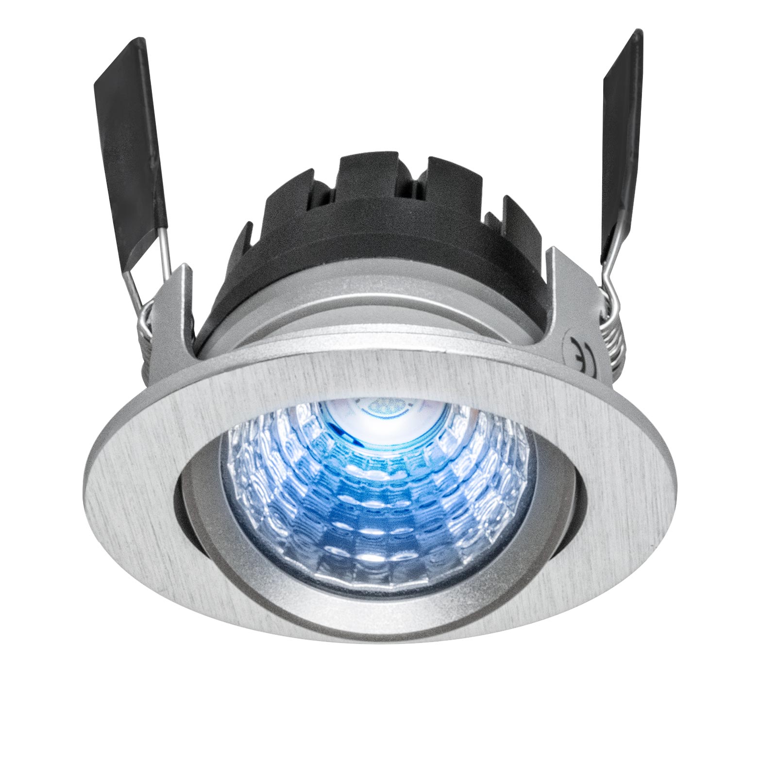 Faretto spot incasso multicolor dimmerabile LED 8W RGBW RGB 3000K DMX 24V tondo orientabile cromoterapia interni effetti luce colorata soffitto SILVER - 2