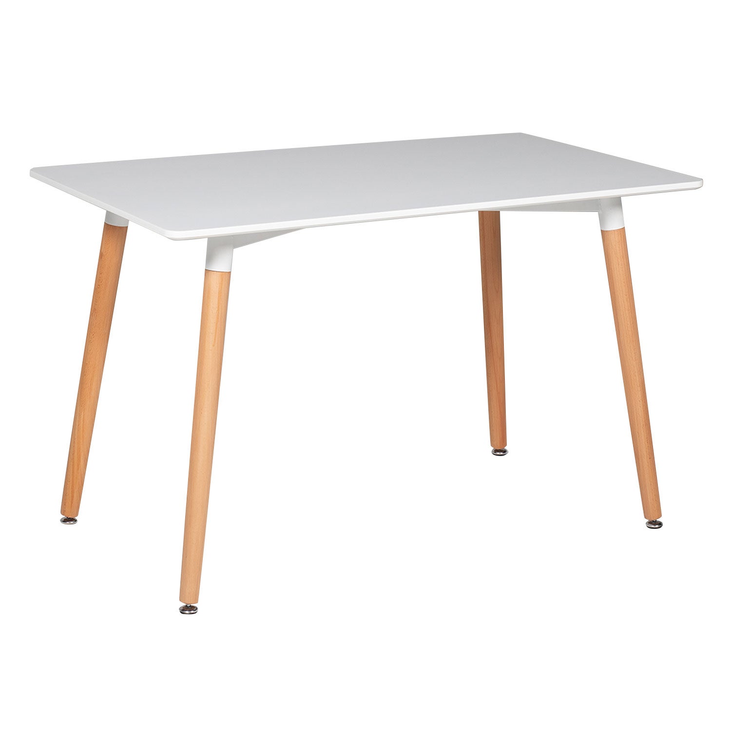 Ensemble table rectangulaire 120cm PIA et 4 chaises NORA blanc - 3