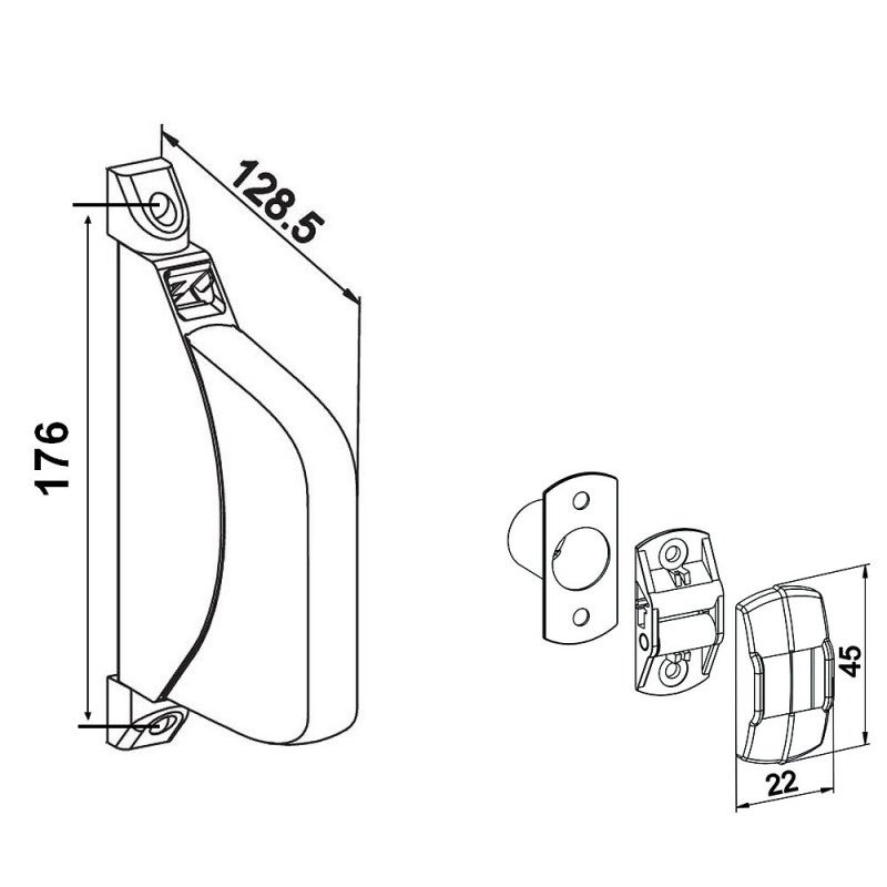 Enrouleur de sangle carré pour volet roulant avec guide et sangle de 5,5 m - 2