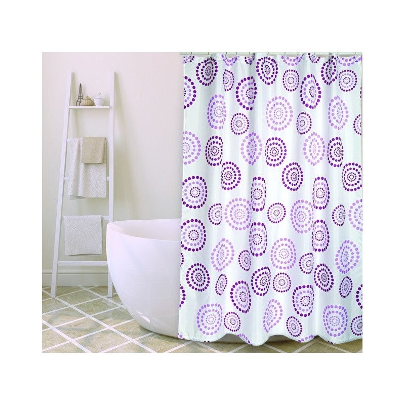 Rideau De Douche Polyester 180x200cm - Chocolat - Imperméable, Lavable