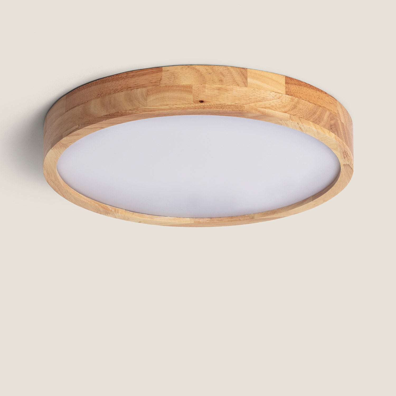 - Plafoniera LED Soffitto Kayu | 20W CCT Selezionabile | Ø400 mm Circolare | 1500 lm Flusso Luminoso | Facile Installazione, Legno, - 8