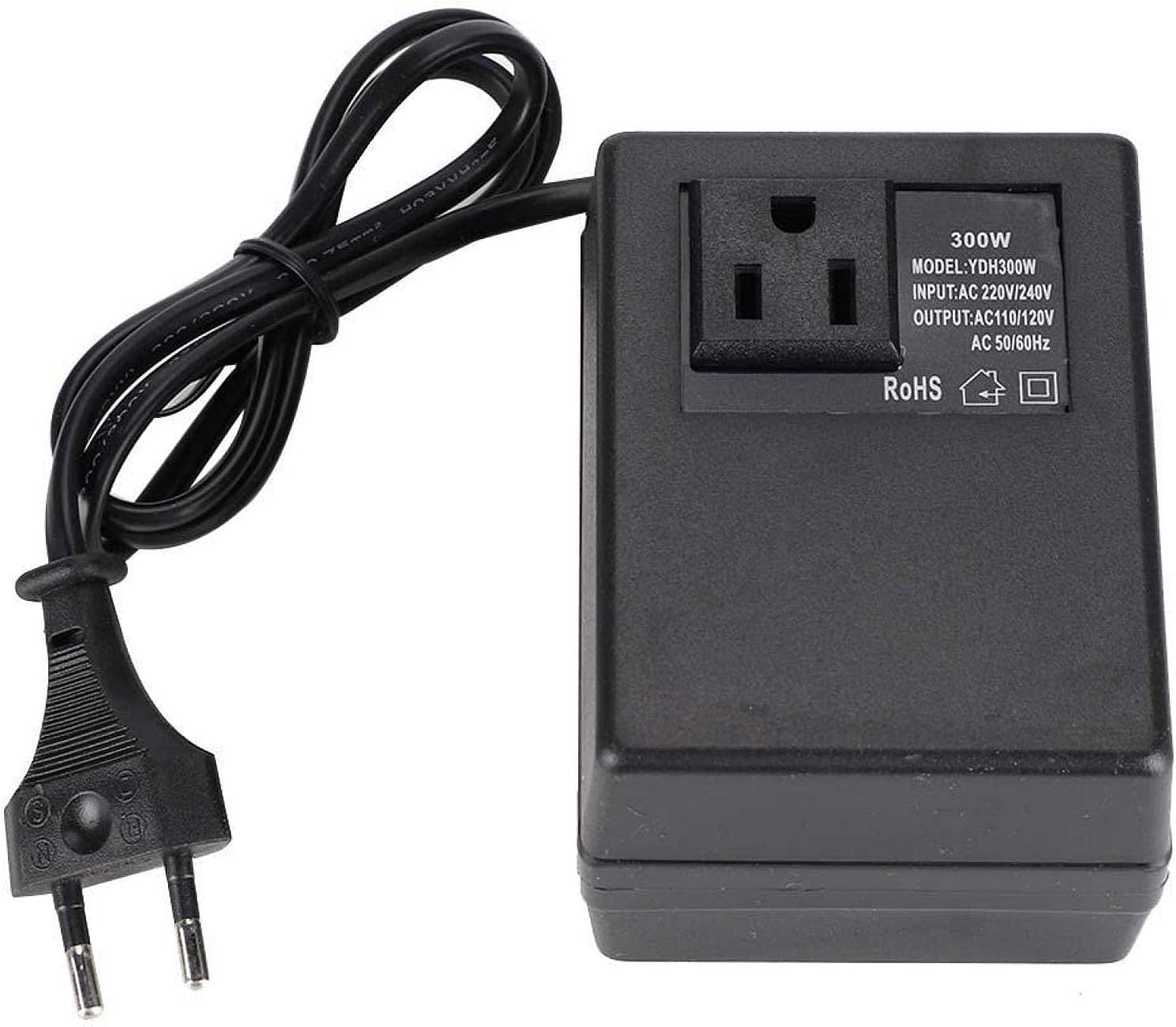 Konwerter Napięcia 300W – Adapter 220V na 110V dla Urządzeń US, Kompaktowy i Praktyczny z Standardową Wtyczką EU