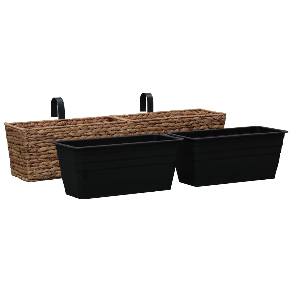Set di 2 fioriere in giacinto d'acqua 39 cm marrone 02_0000881 - 3