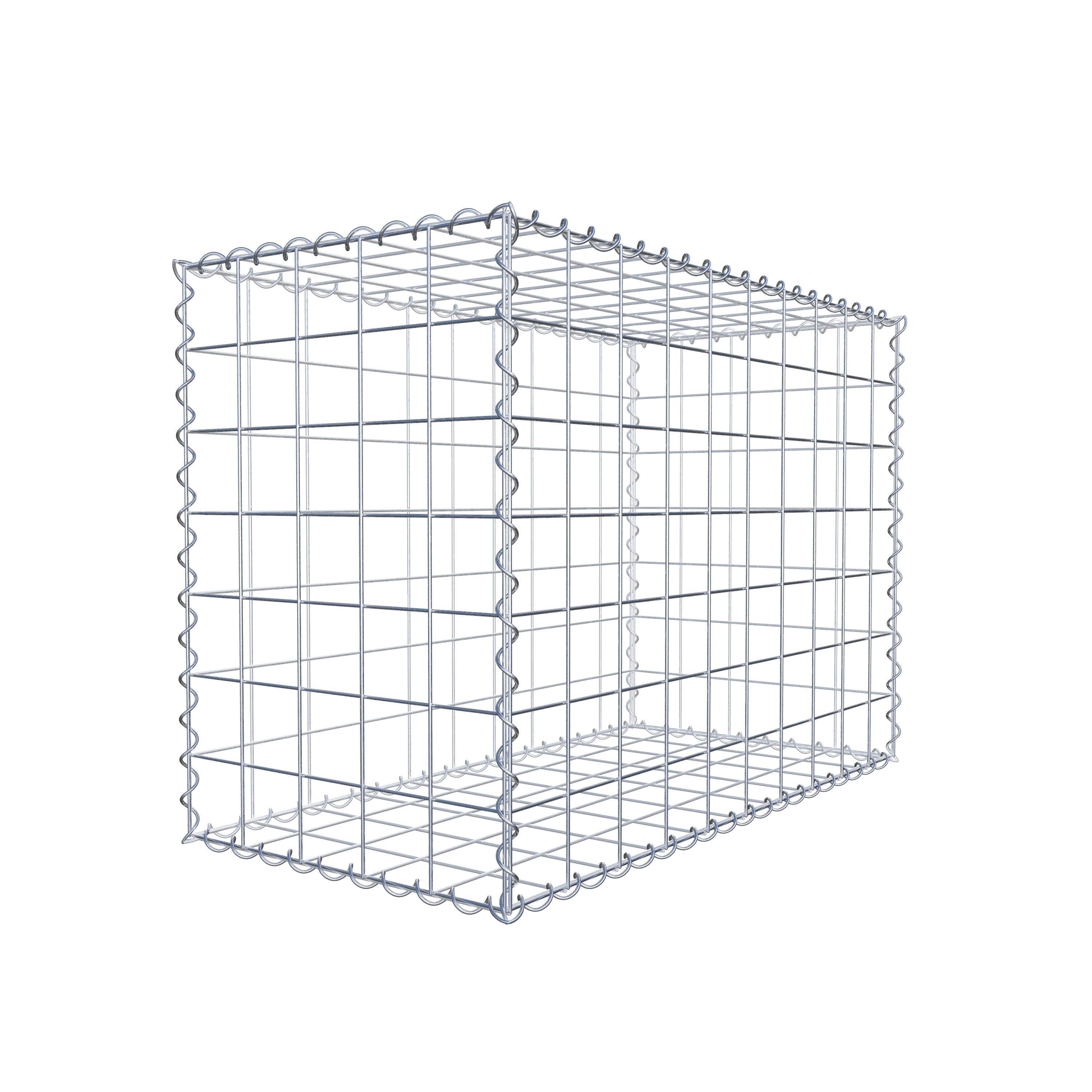 Gavión de acero galvanizado 100x70x50cm (LxAxP), malla 10 x 10cm, Espiral, jaula metálica para muro o jardín - 3