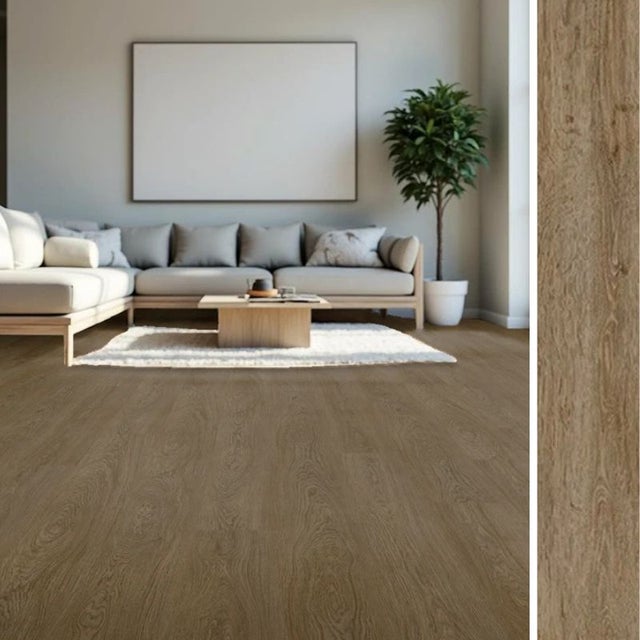 Revêtement de sol vinyle SPC avec sous-couche intégrée (5,5 mm) à clipser 28 boîtes (50,23 m²) Chêne Vieilli