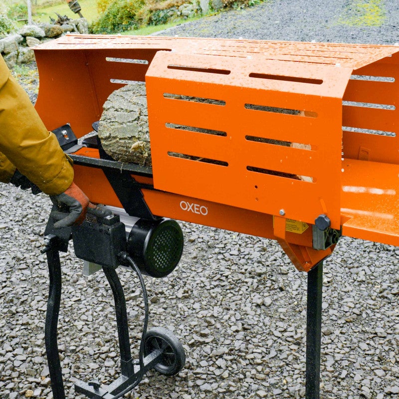 Fendeur de bûche hydraulique 7T horizontal - avec support - Moteur 2300W - Longueur de fendage 52cm - 2 roues - Fendeuse à bois - 4