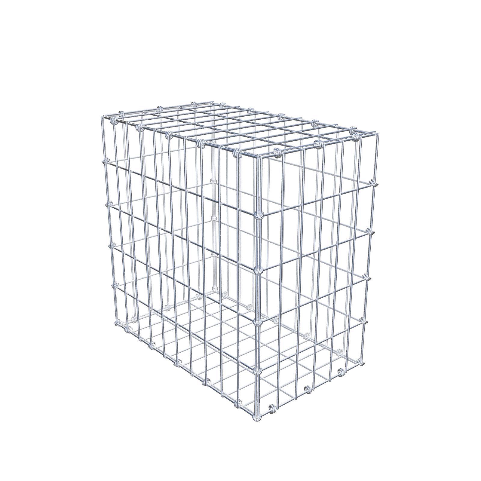 Gabion 50 cm x 50 cm x 30 cm (dł. x wys. x gł.), rozmiar oczek 5 x 10 cm, pierścień spiralny