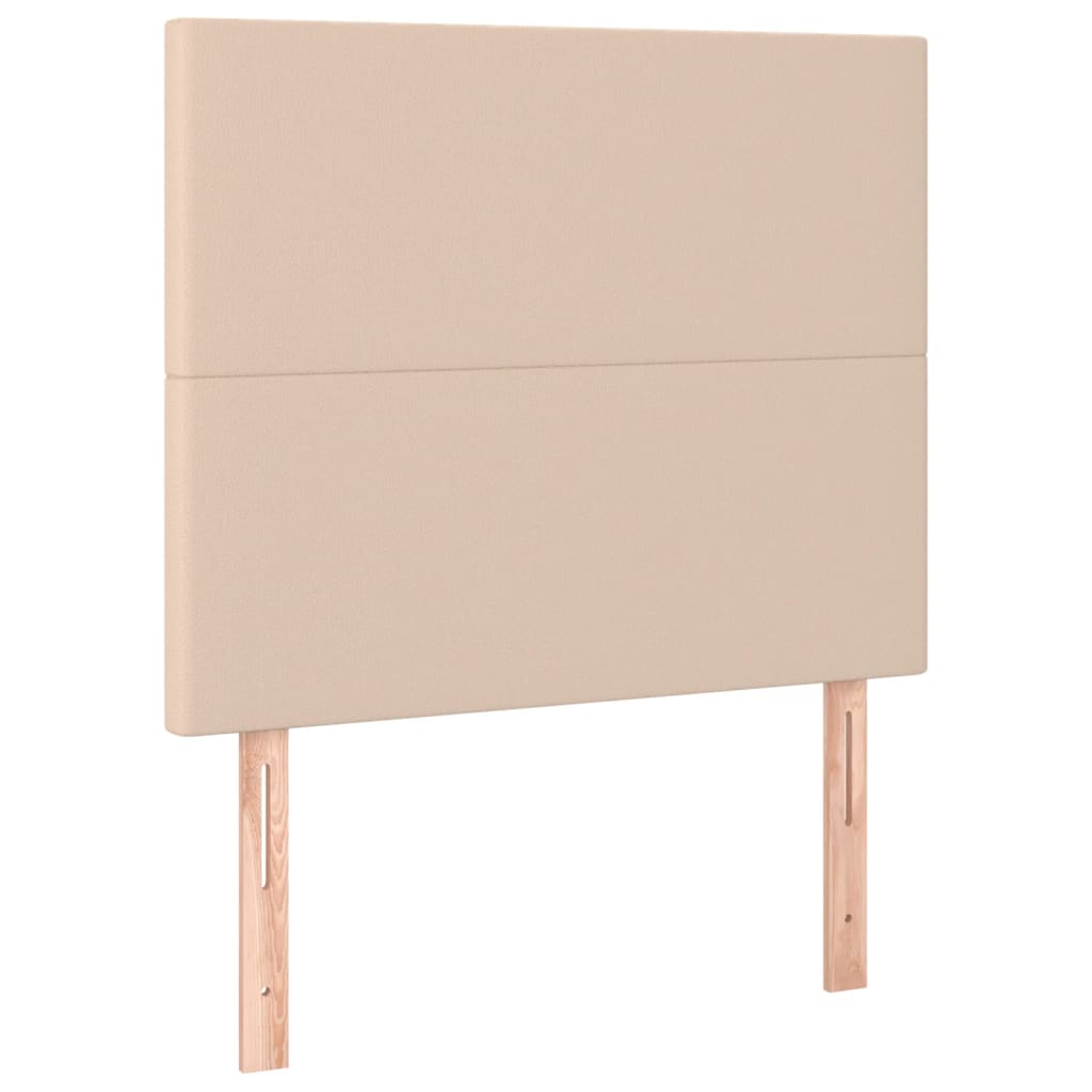 Cadre de lit sans matelas, similicuir cappuccino, pour la chambre, 100 × 200 cm - 9