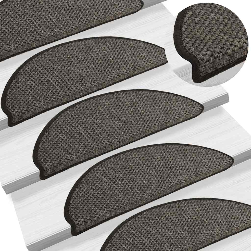 Tapis d'escalier autocollants 30 pcs | Paillasson d'escalier | Tapis de marche 65x21x4 cm anthracite CFW215469 - 6