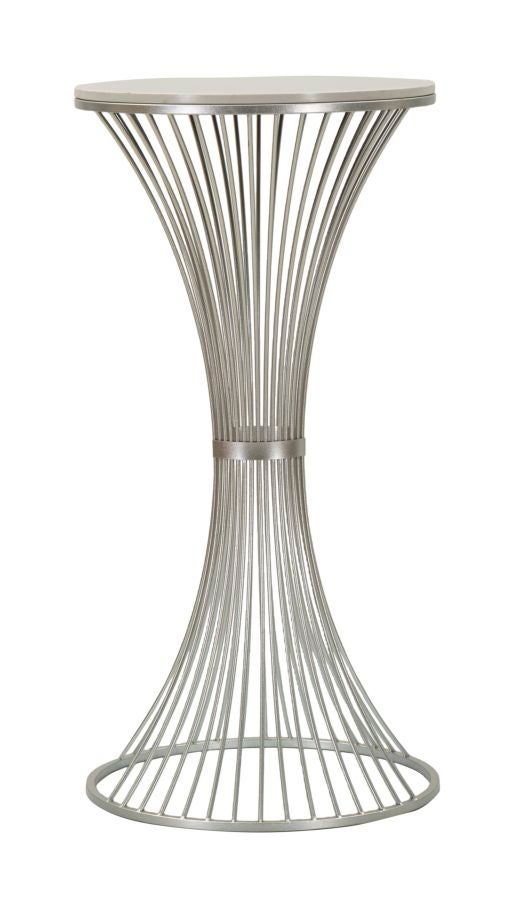Table d'appoint haute avec plateau en marbre et métal Funnel 100 ...