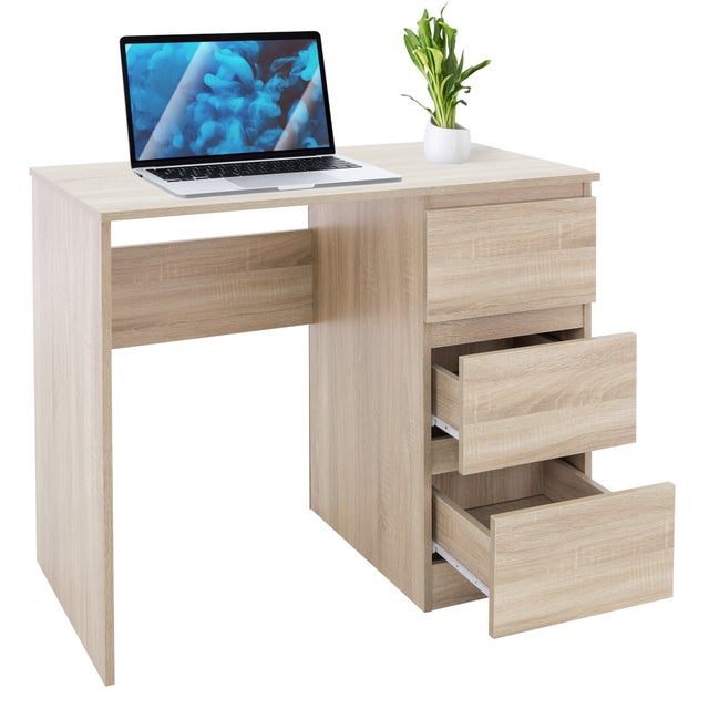 Armoire Informatique 4 Portes Merisier - Beaux Meubles Pas Chers