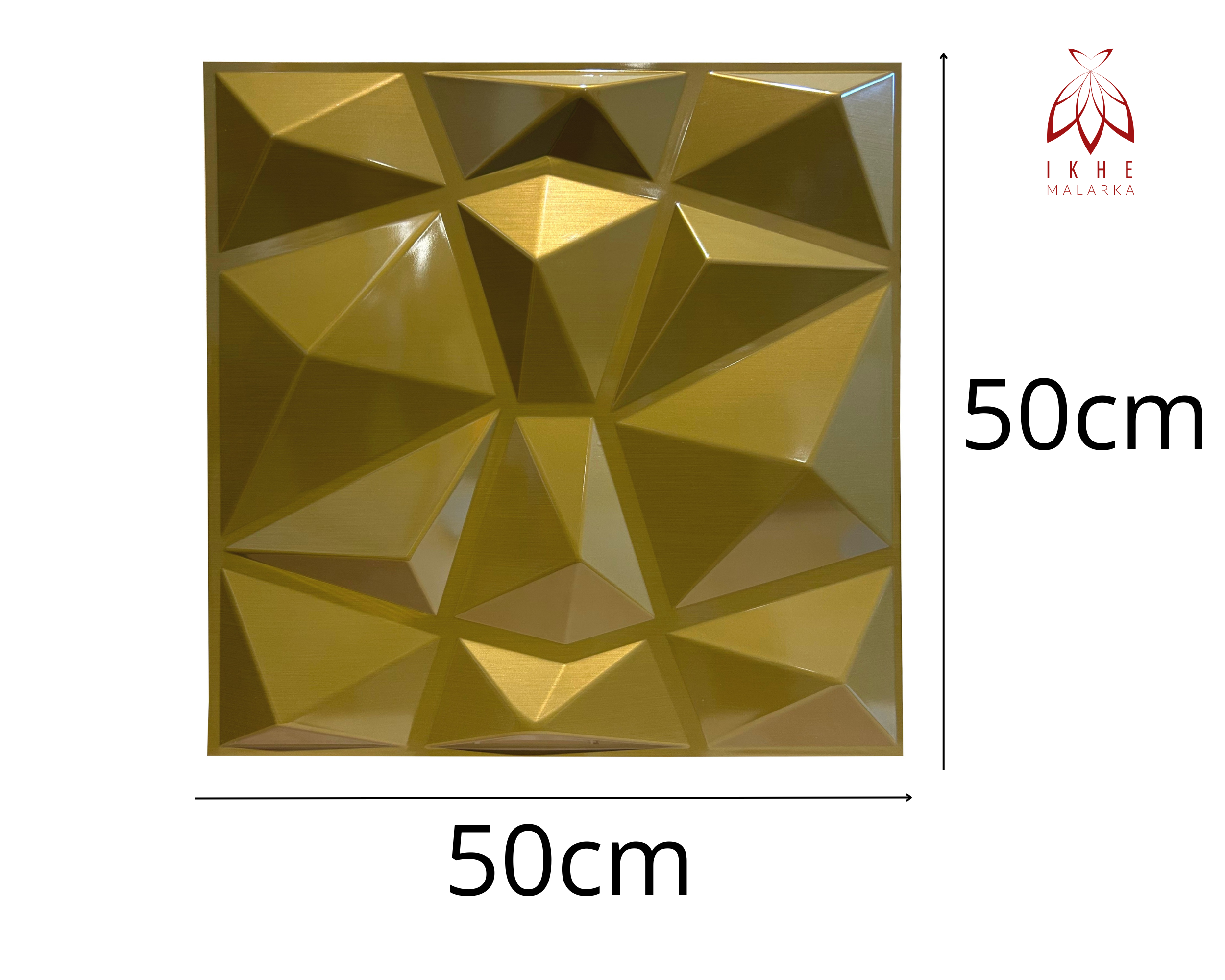 Lot de 12 panneaux muraux 3D en PVC – 3 m² – Effet diamant 