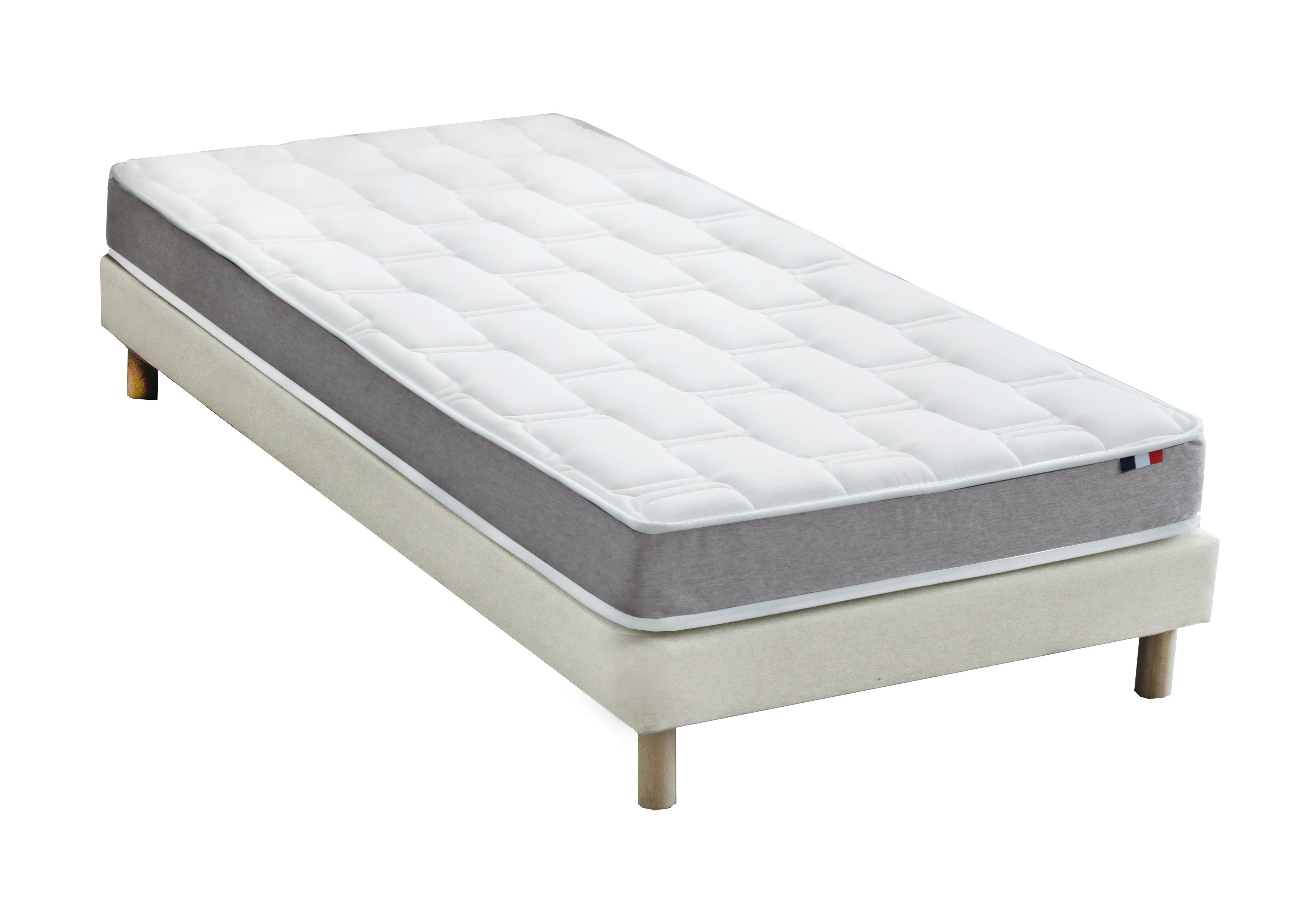 Matelas Mousse Luxe 90x190cm Mousse Et Sommier Noir à Prix Carrefour