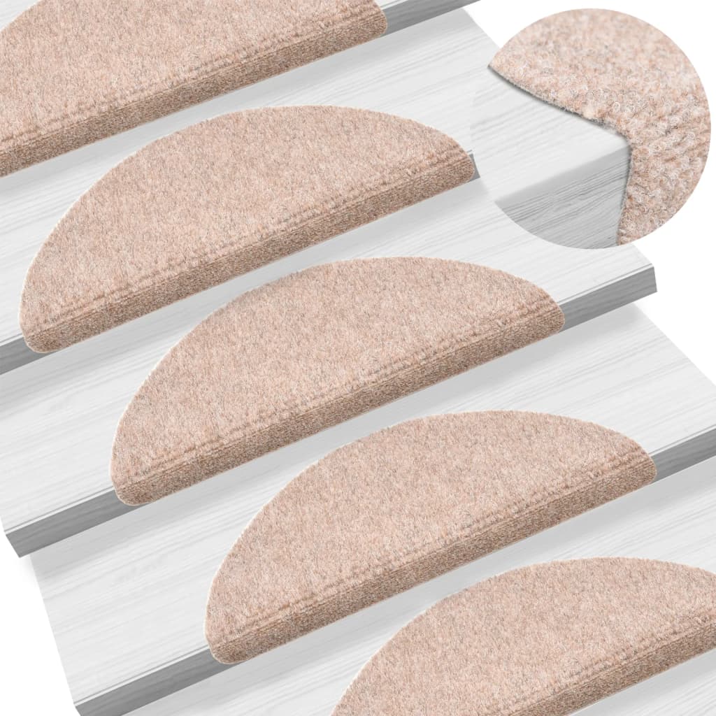 Maison exclusive - alfombrilla autoadhesiva de escalera 10 uds 56x17x3 cm marrón